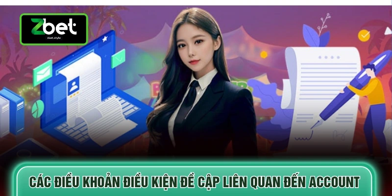 Các điều khoản điều kiện đề cập liên quan đến account