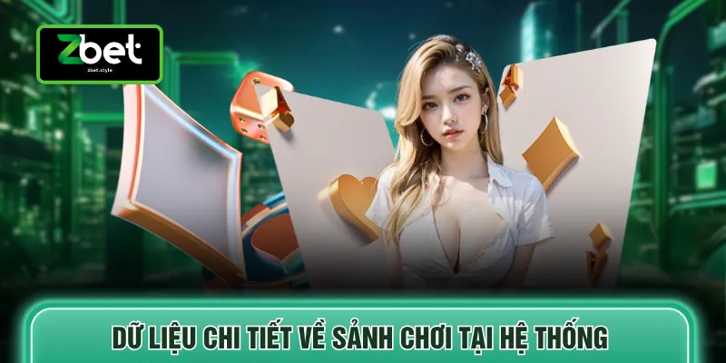 Dữ liệu chi tiết về sảnh chơi tại hệ thống
