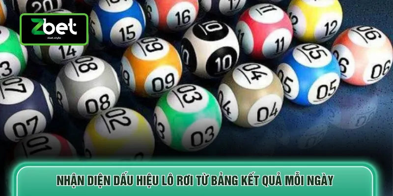Nhận diện dấu hiệu lô rơi từ bảng kết quả mỗi ngày 