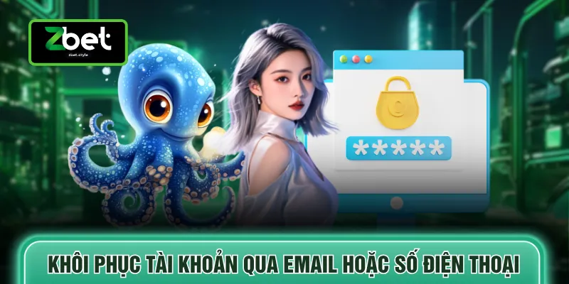 Khôi phục tài khoản qua email hoặc số điện thoại